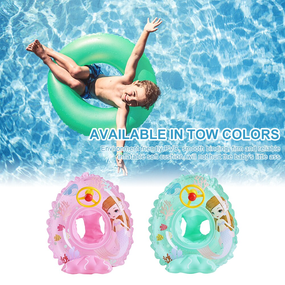 Sequins Thickened Baby Toddlers Swimming Rings Seat Cute Inflatable Infant Kids Safety Water Toys Float Swim Ring Circle